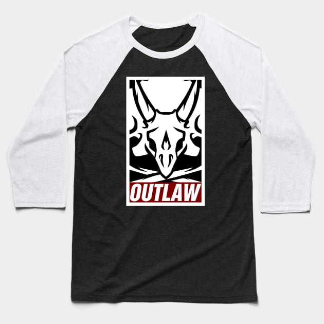 outlaw Baseball T-Shirt by Wtfosaurus